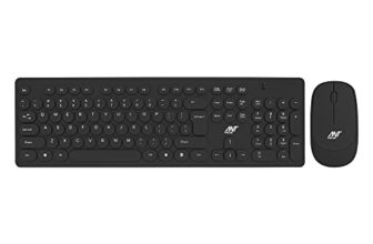 Ant Value Fkbri05 Wireless Keyboard Mouse Combo – 2.4Ghz Aesthetic Quiet Keyboard And Mouse Wireless – 110 Keys Full Size Ultra-Thin Keyboard For Laptop, Computer, Pc, Notebook, Windows, Mac Os -Black