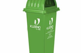 Cello Kleeno Dome Lid Plastic Garbage Dustbin Bucket 110 Ltr – Green, Manual-Lift