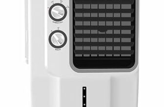 Tiamo Mini 10 Personal Air Cooler With Insta-Cool Technology, 3 Speed Fan Control, Auto Swing Movement, 10 Liter Tank Capacity And Honeycomb Pads (Multicolour)