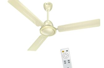Havells 1200Mm Glaze Bldc Motor Ceiling Fan | Remote Controlled, High Air Delivery Fan | 5 Star Rated, Upto 60% Energy Saving, 2 Year Warranty | (Pack Of 1, Bianco)