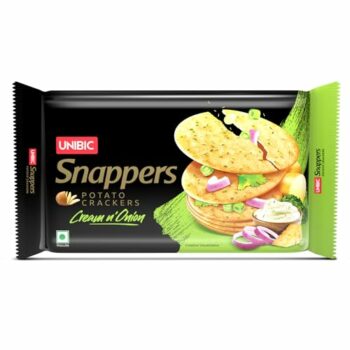 Unibic Foods Snappers Potato Crackers – Cream & Onion – 300 Gms