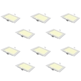 Polycab 6W Led Panel Light Scintillate Edge Slim Square Smart Offers Bright Lumination Long Lifespan No Harmful Radiation (Warm White, 3000K, 10 Pcs, Cut Out: 3.93 Inches)