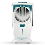Crompton Ozone Desert Air Cooler- 55L; With Everlast Pump, Auto Fill, 4-Way Air Deflection And High Density Honeycomb Pads; White & Teal
