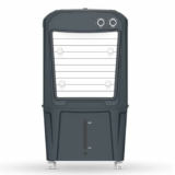 Desert Air Cooler- 28L With Everlast Pump, 4-Way Air Deflection And Honeycomb Pads, Grey